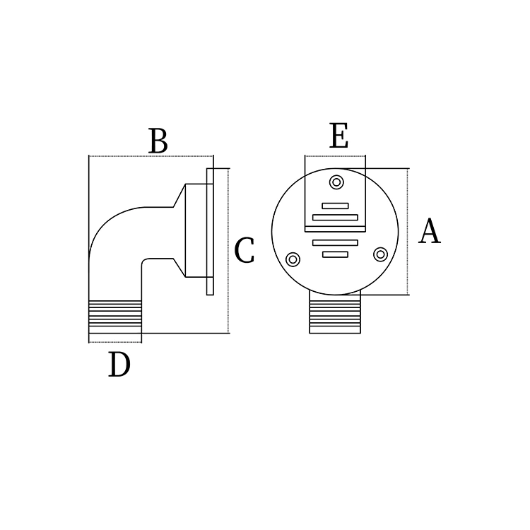 ABS Plastic Marine Thru Hull Fitting